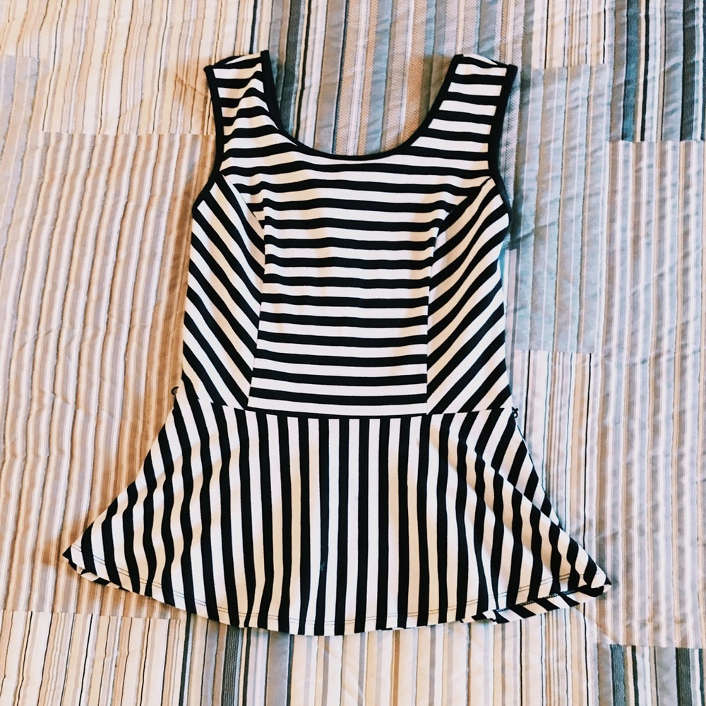 Striped crewneck top
